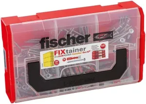 fischer FixTainer - DuoPower Electrician   Screws (300pcs) Power and Smart Set, Universal Plugs, Folding Expansion Home Renovation Solid, Hollow or Drywallpaper Secure Fastening Solution