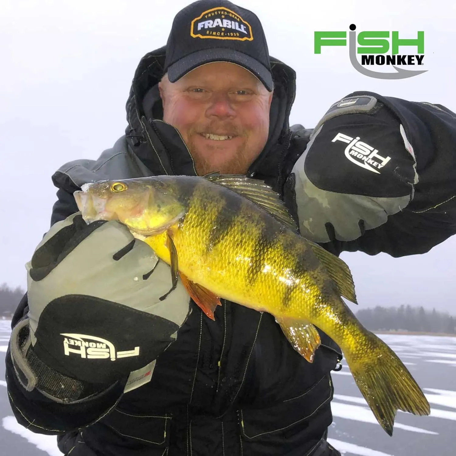 Fish Monkey Dry-Tec Waterproof Insulated Fishing Gloves, 40g Thinsulate Insulation with Non-Slip Palm and Screen Touch Index Fingers for Women and Men