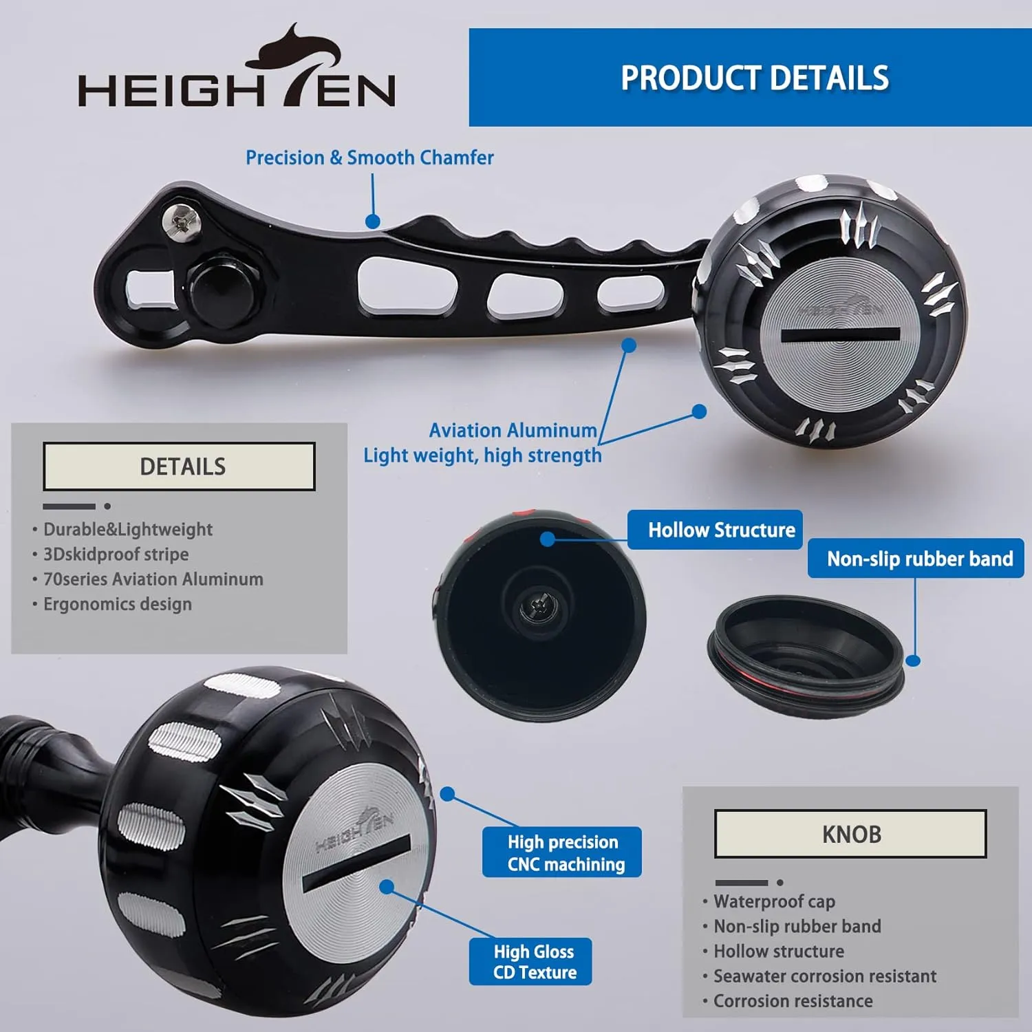 Fishing Reel Handle for Shiman0 Daiwa Abu Garcia Penn Kaking Lew's Baitcasting Reel Power Handle Crank Accessory
