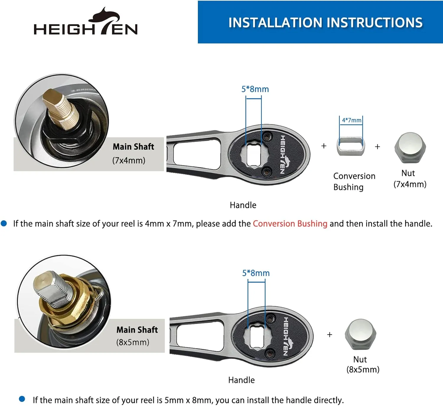 Fishing Reel Handle for Shiman0 Daiwa Abu Garcia Penn Kaking Lew's Baitcasting Reel Power Handle Crank Accessory