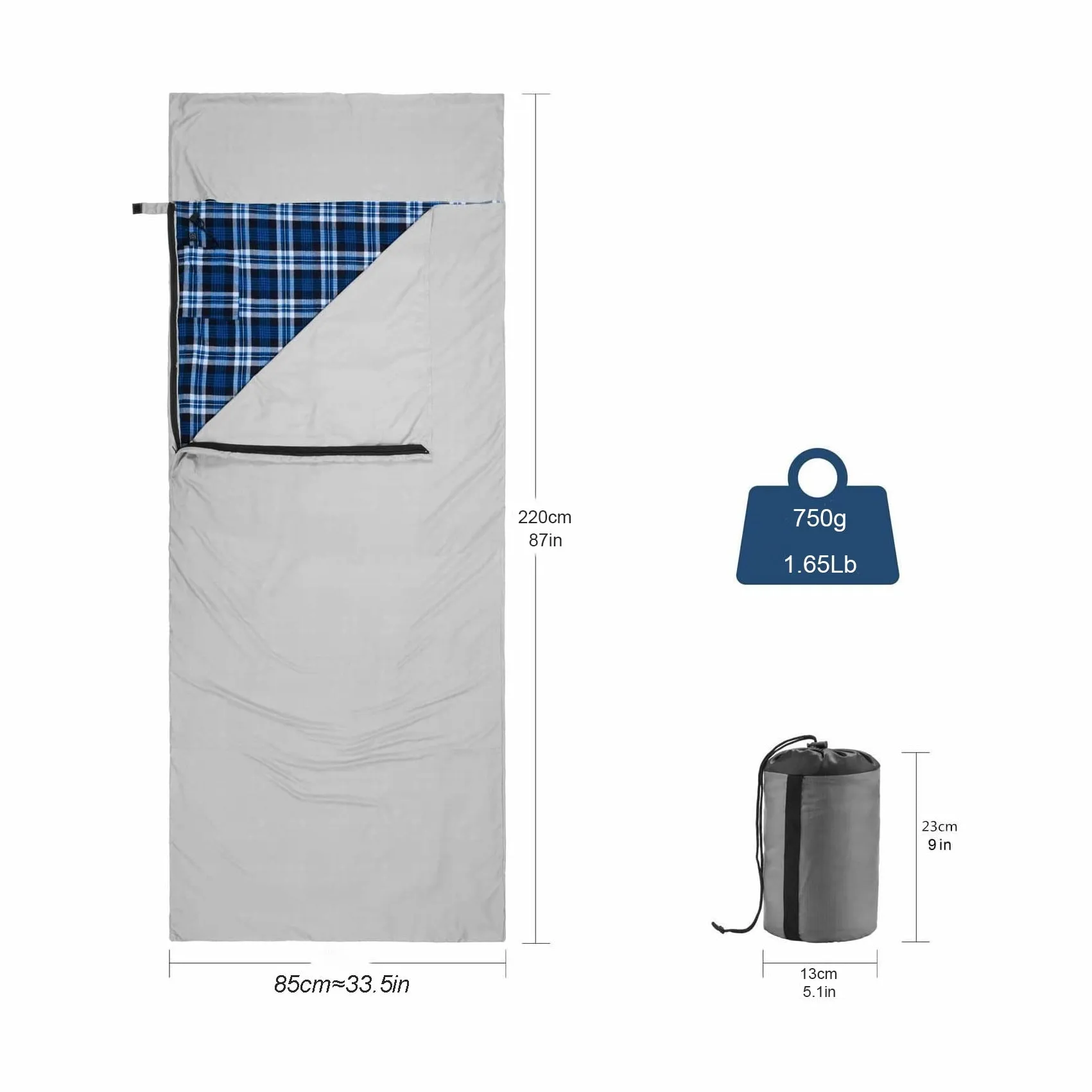 Flannel Heated Sleeping Bag