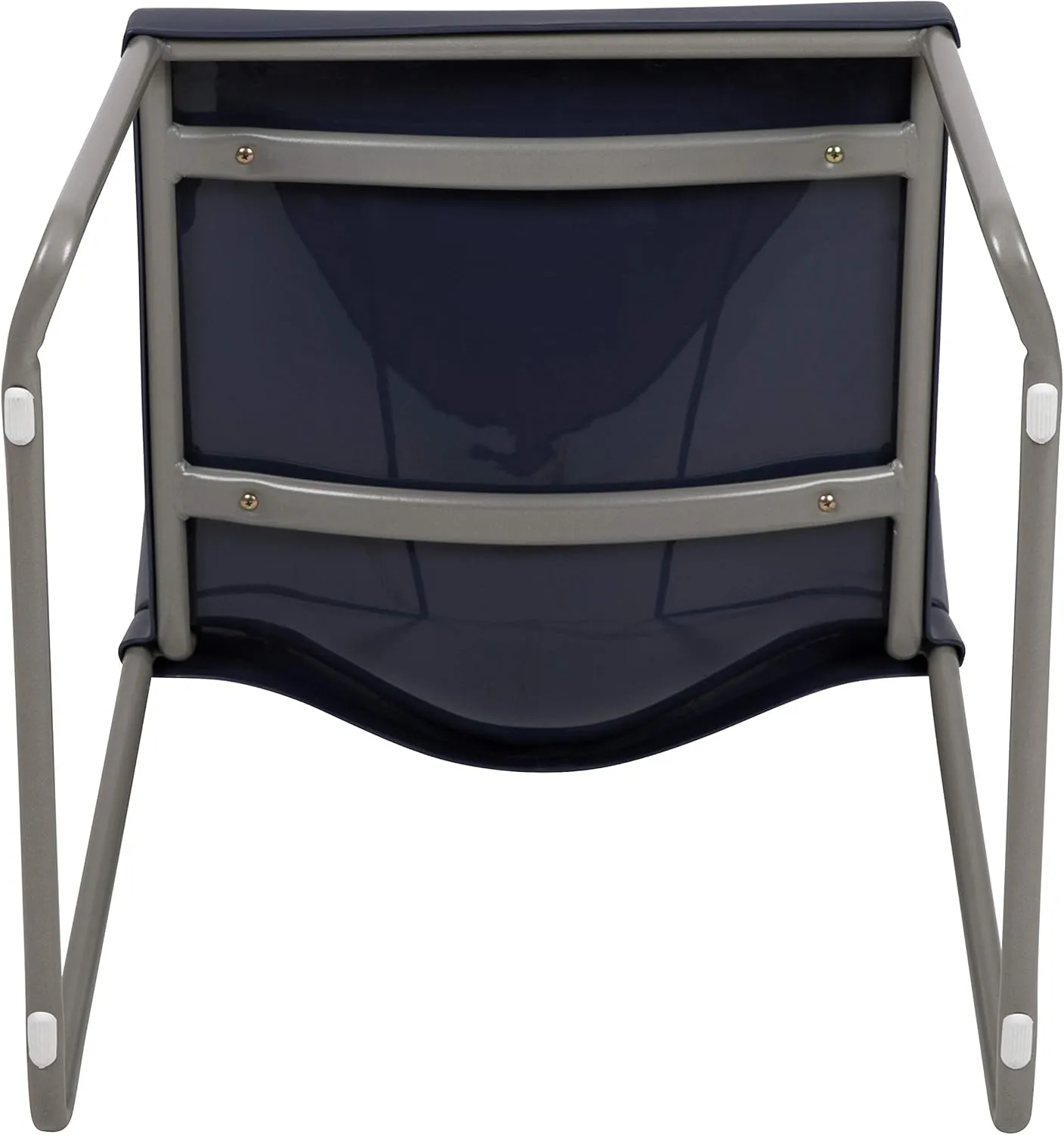Flash Furniture Hercules Series Contoured Stacking Chairs for Waiting Rooms and Offices, Ergonomic Lobby Chairs with Curved Back, Set of 5, Navy