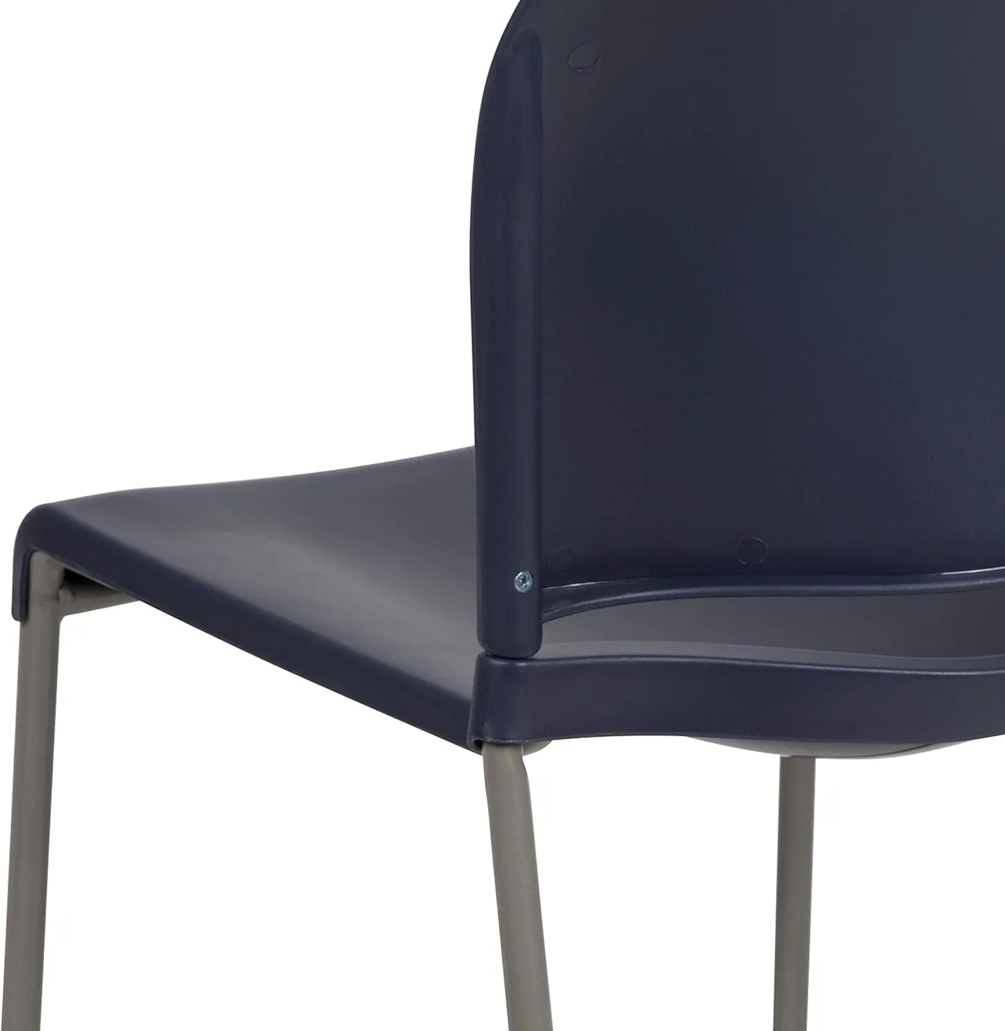 Flash Furniture Hercules Series Contoured Stacking Chairs for Waiting Rooms and Offices, Ergonomic Lobby Chairs with Curved Back, Set of 5, Navy