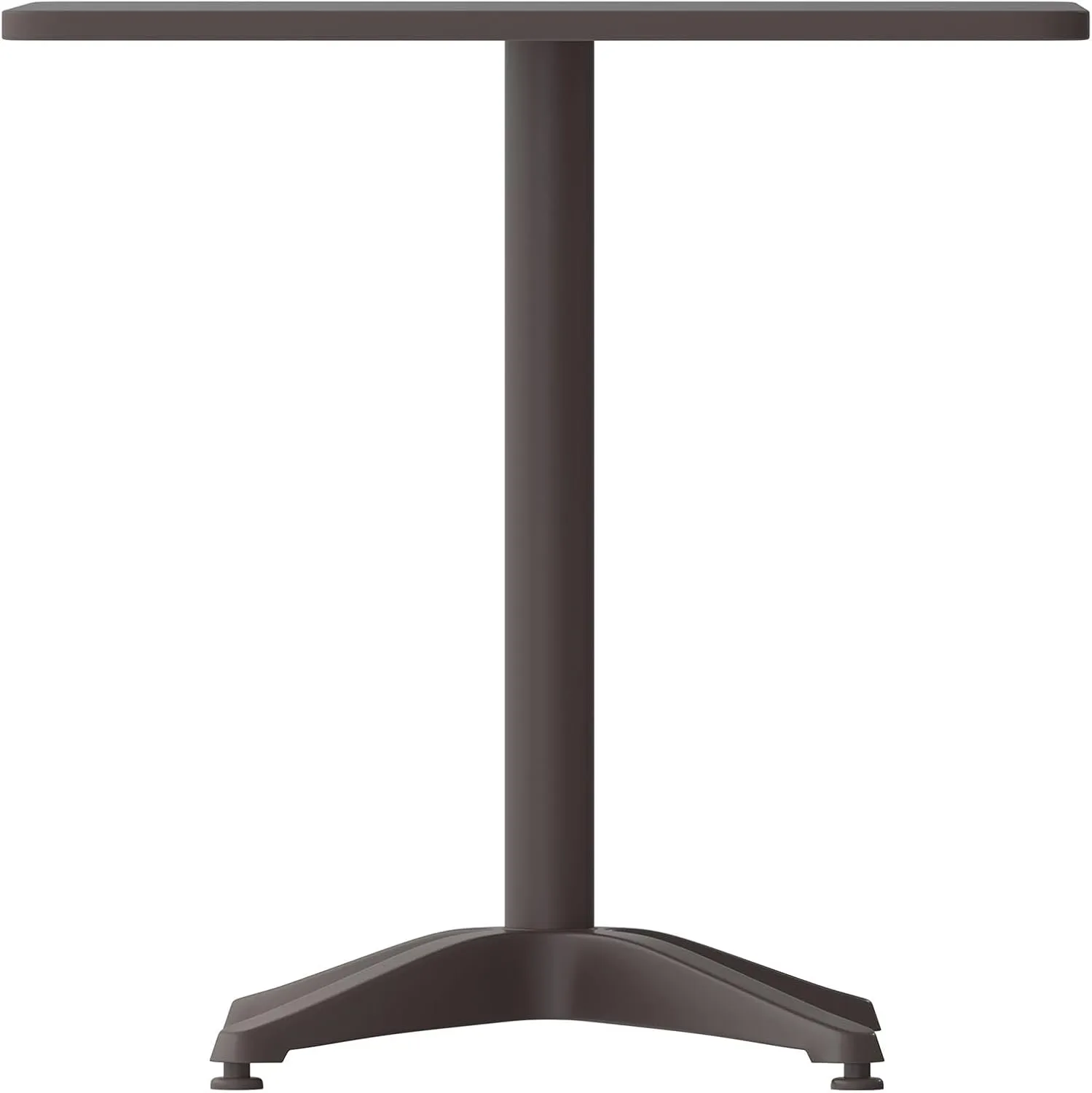 Flash Furniture Mellie 27.5'' Square Aluminum Indoor-Outdoor Table with Base, Bronze