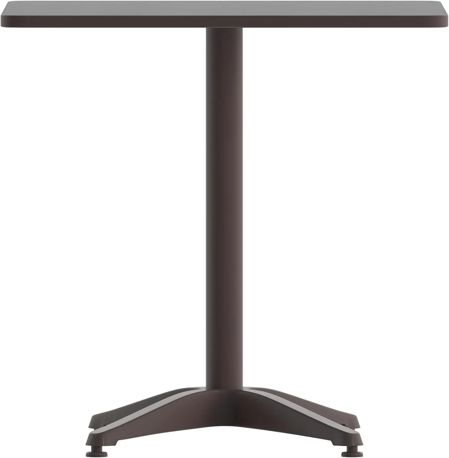 Flash Furniture Mellie 27.5'' Square Aluminum Indoor-Outdoor Table with Base, Bronze