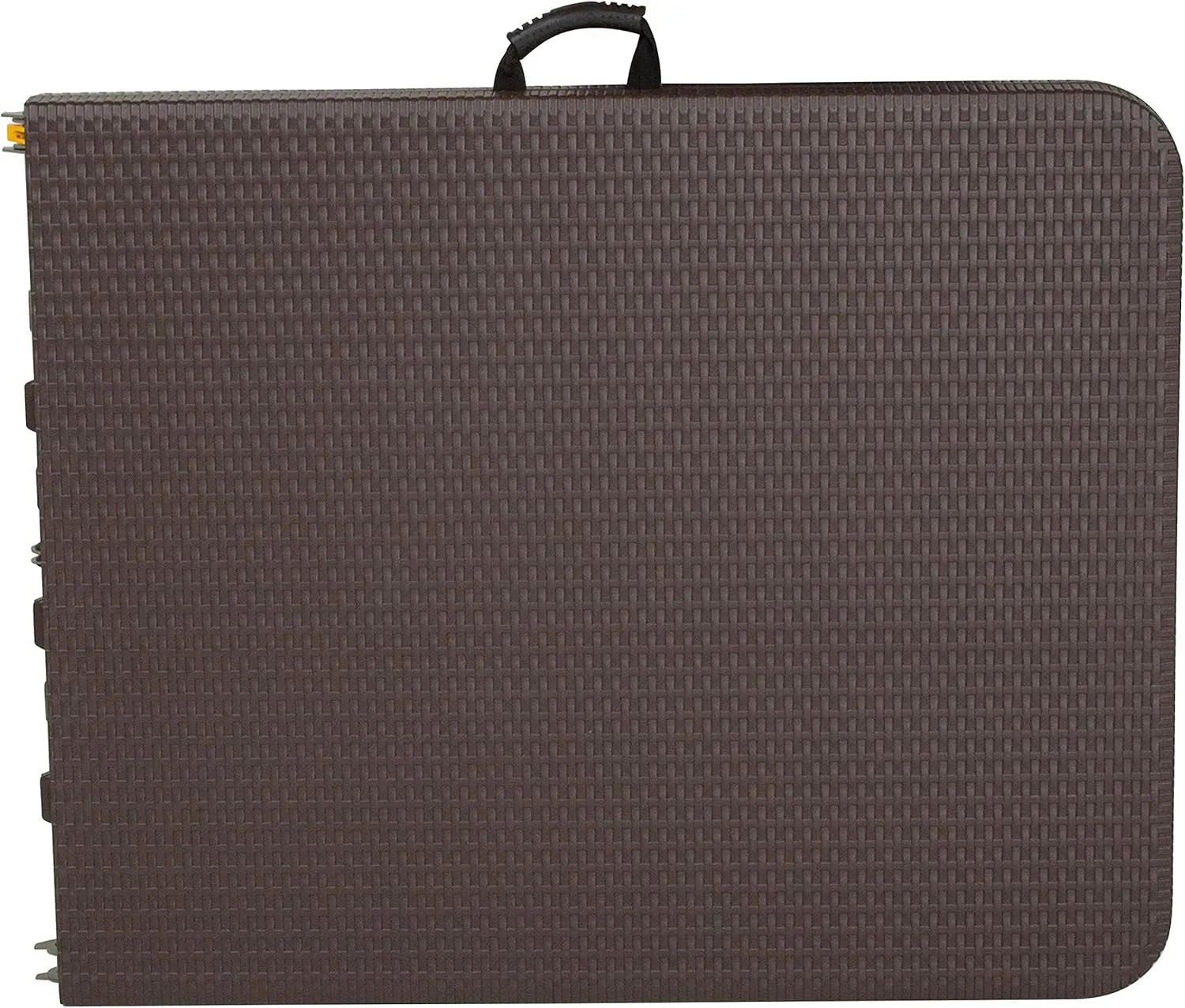 Flash Furniture Park 6-Foot Bi-Fold Brown Rattan Plastic Folding Table