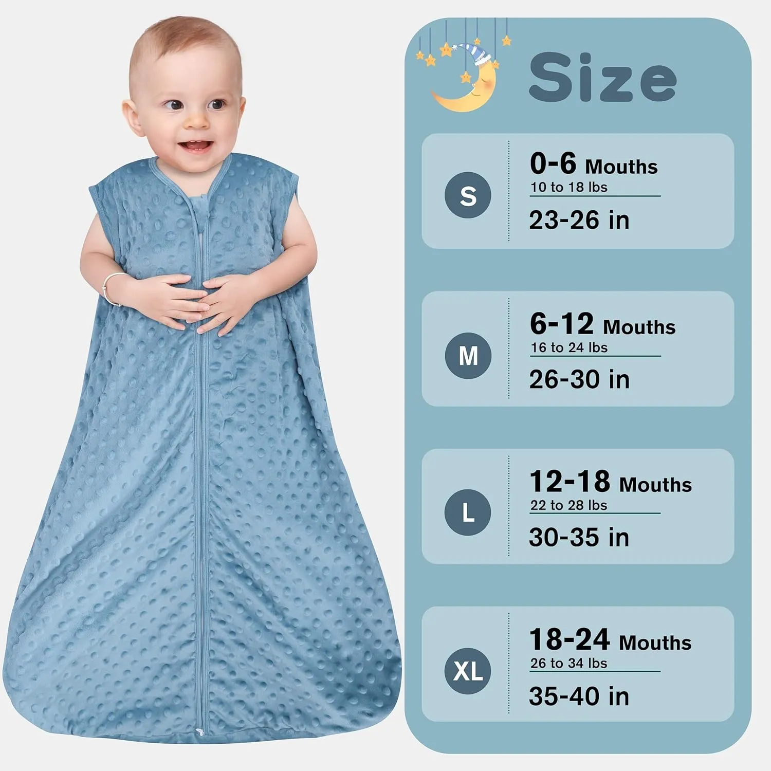 Fleece Baby Sleep Sack With Plush Dots,2 Pack TOG 1.5 Baby Wearable Blanket with 2-Way Zipper, Toddler Sleep Sack (Brown & Dark Green, 18-24 Months)