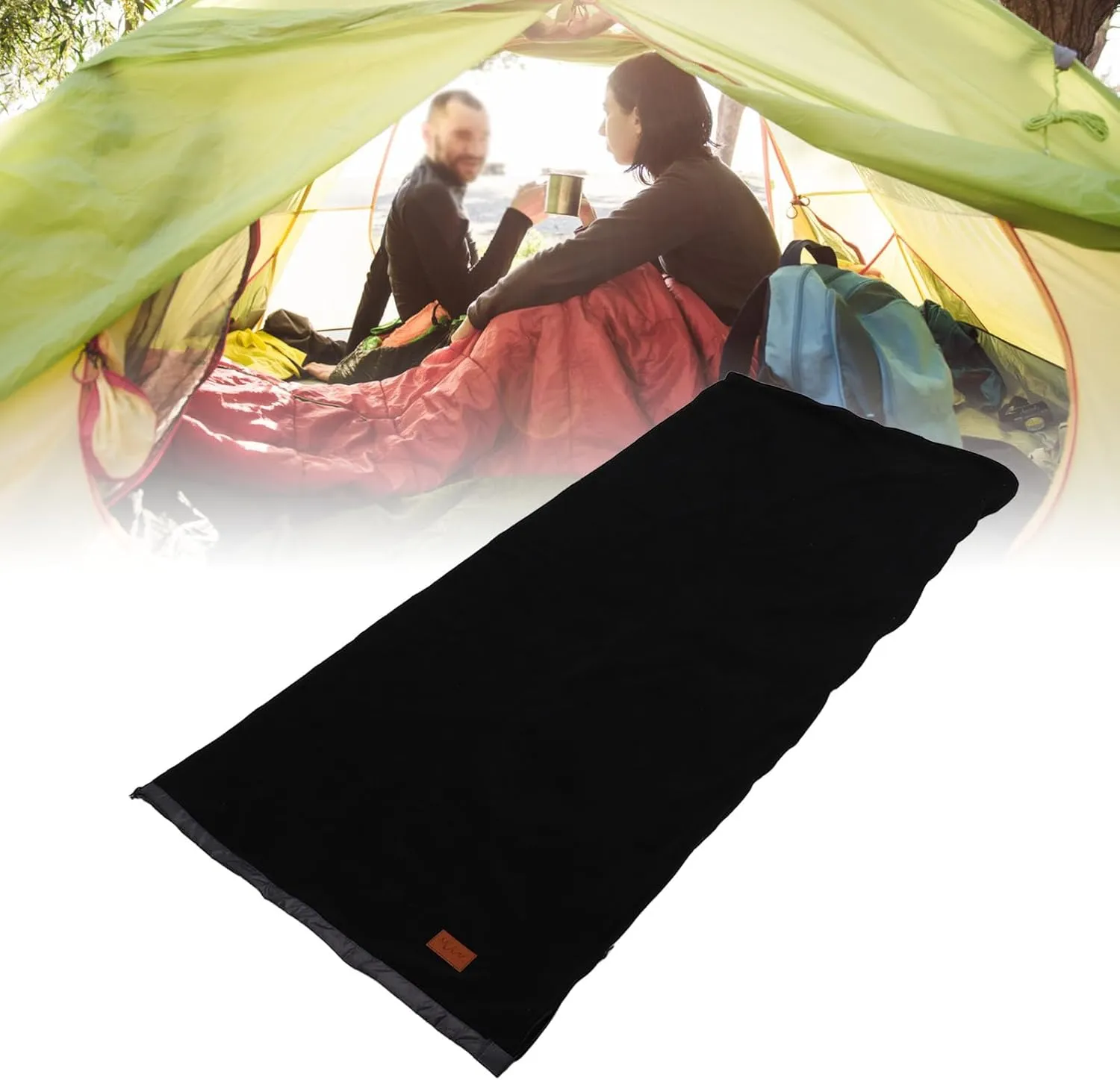 Fleece Sleeping Bag Liner Sleeping Bag Liner Super Thick Fleece Soft Sleeping Bag Liner Blanket for Camping Travel Backpacking