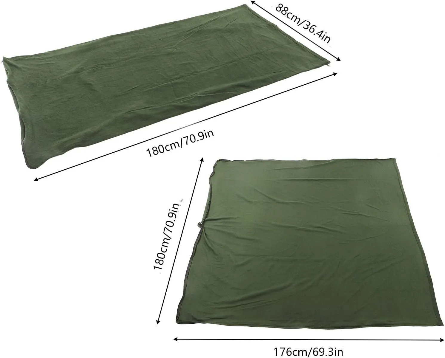 Fleece Sleeping Bag, Portable Sleeping Bag Warm Camping Blanket for Adults Outdoor Camping Hiking Climbing