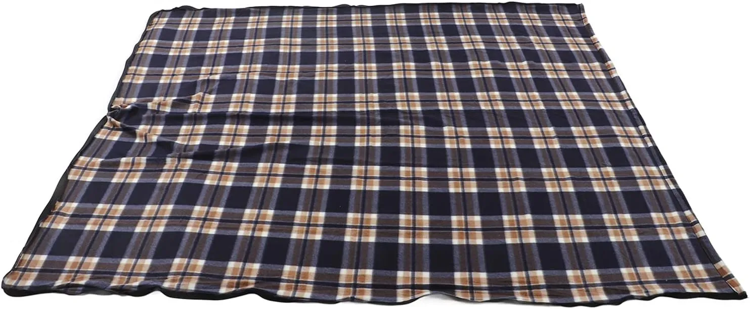 Fleece Sleeping Bag Portable Travel Warm Sleeping Bag for Adults Outdoor Camping Hiking Climbing (Navy Blue Grid), Genericiqpx0shtrc-12