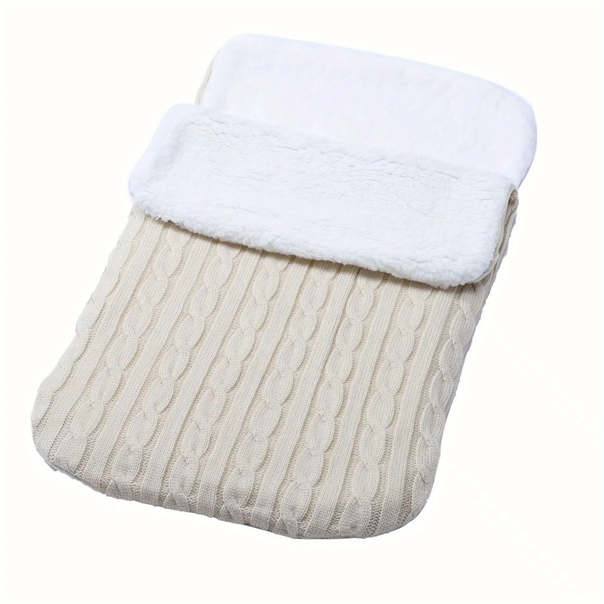 Fleece Sleeping Bag, Thick Knitted Warm Sleeping Bag, Woolen Sleeping Bag Christmas, Halloween, Thanksgiving Gift