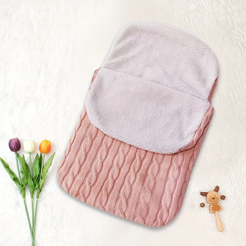 Fleece Sleeping Bag, Thick Knitted Warm Sleeping Bag, Woolen Sleeping Bag Christmas, Halloween, Thanksgiving Gift