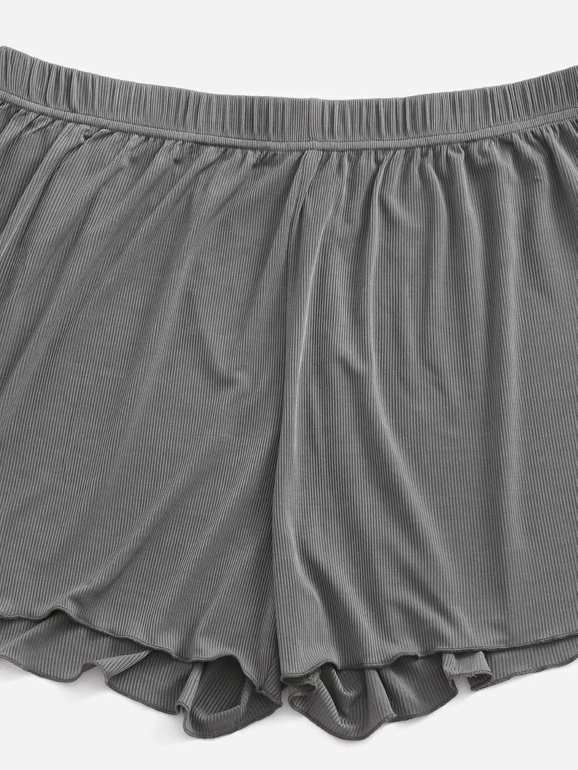 Floerns Women's Plus Size Solid Pajama Shorts 2 Pack Soft Lounge Sleep Shorts