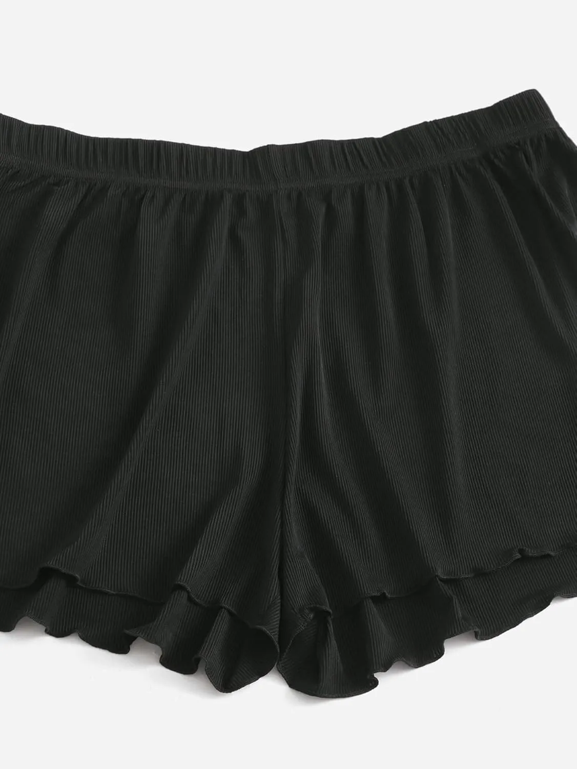 Floerns Women's Plus Size Solid Pajama Shorts 2 Pack Soft Lounge Sleep Shorts