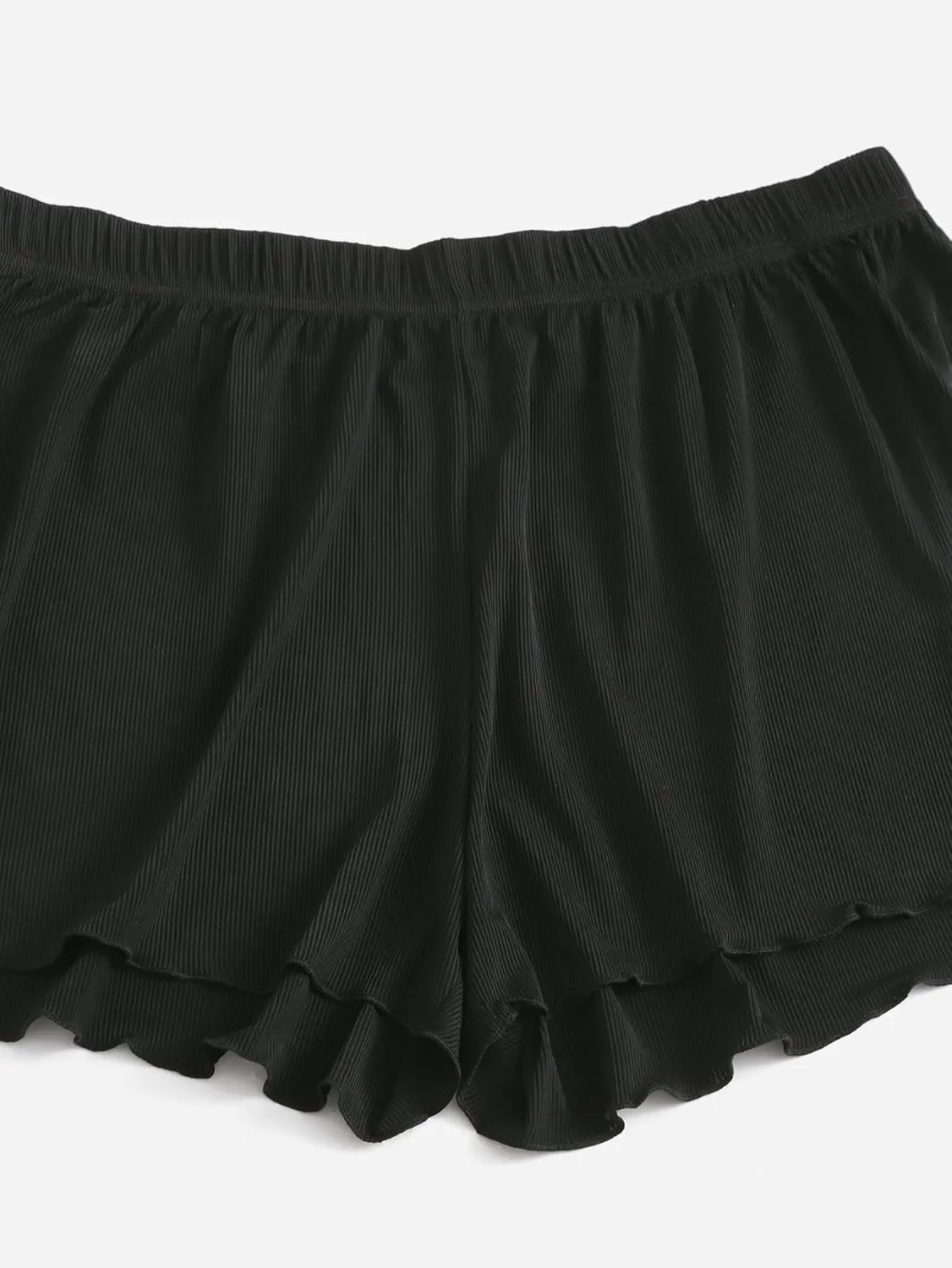 Floerns Women's Plus Size Solid Pajama Shorts 2 Pack Soft Lounge Sleep Shorts