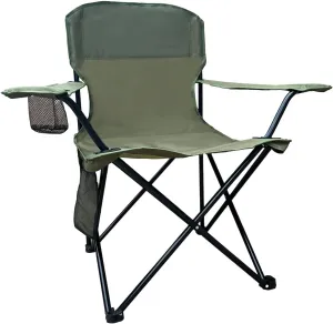 Foldable Camping Chair with Cup Holder, Storage Pocket, 225lbs Capacity, Wide Base Feet for Sand/Mud, Sweatproof Portable Outdoor Chair for Hiking, Beach, Sports, Green