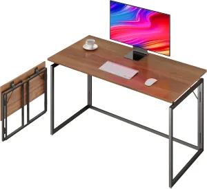 Folding Desk 30 Inch - No Assembly Small Foldable Desk for Small Space, Minimalist Space Saving Collapsible Compact Desk Portable Table for Craft, Writing, Study and Work