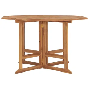 Folding Patio Dining Table 43.3"x43.3"x29.5" Solid Wood Teak