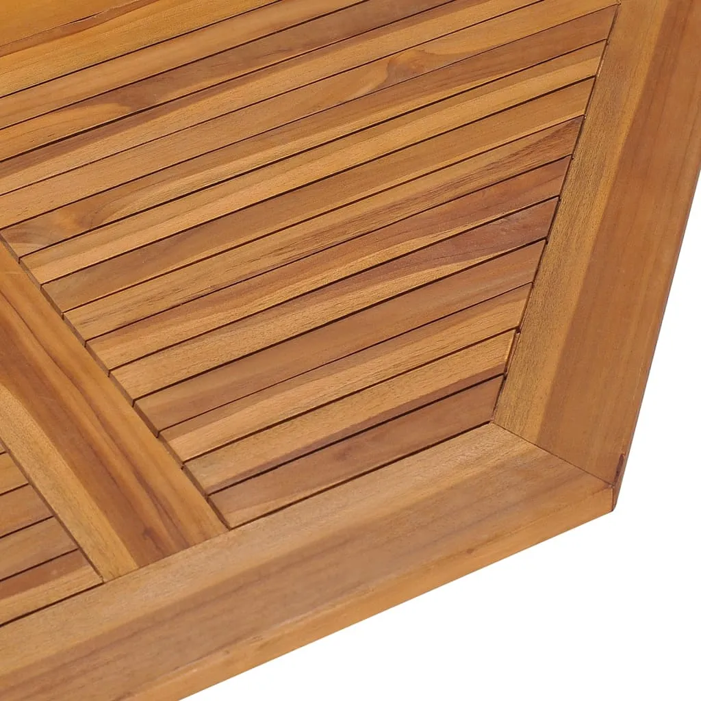 Folding Patio Dining Table 43.3"x43.3"x29.5" Solid Wood Teak