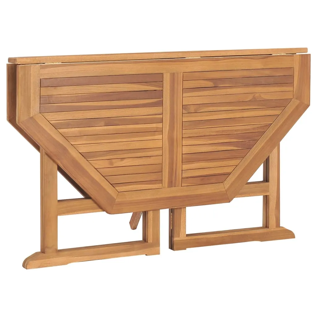 Folding Patio Dining Table 43.3"x43.3"x29.5" Solid Wood Teak