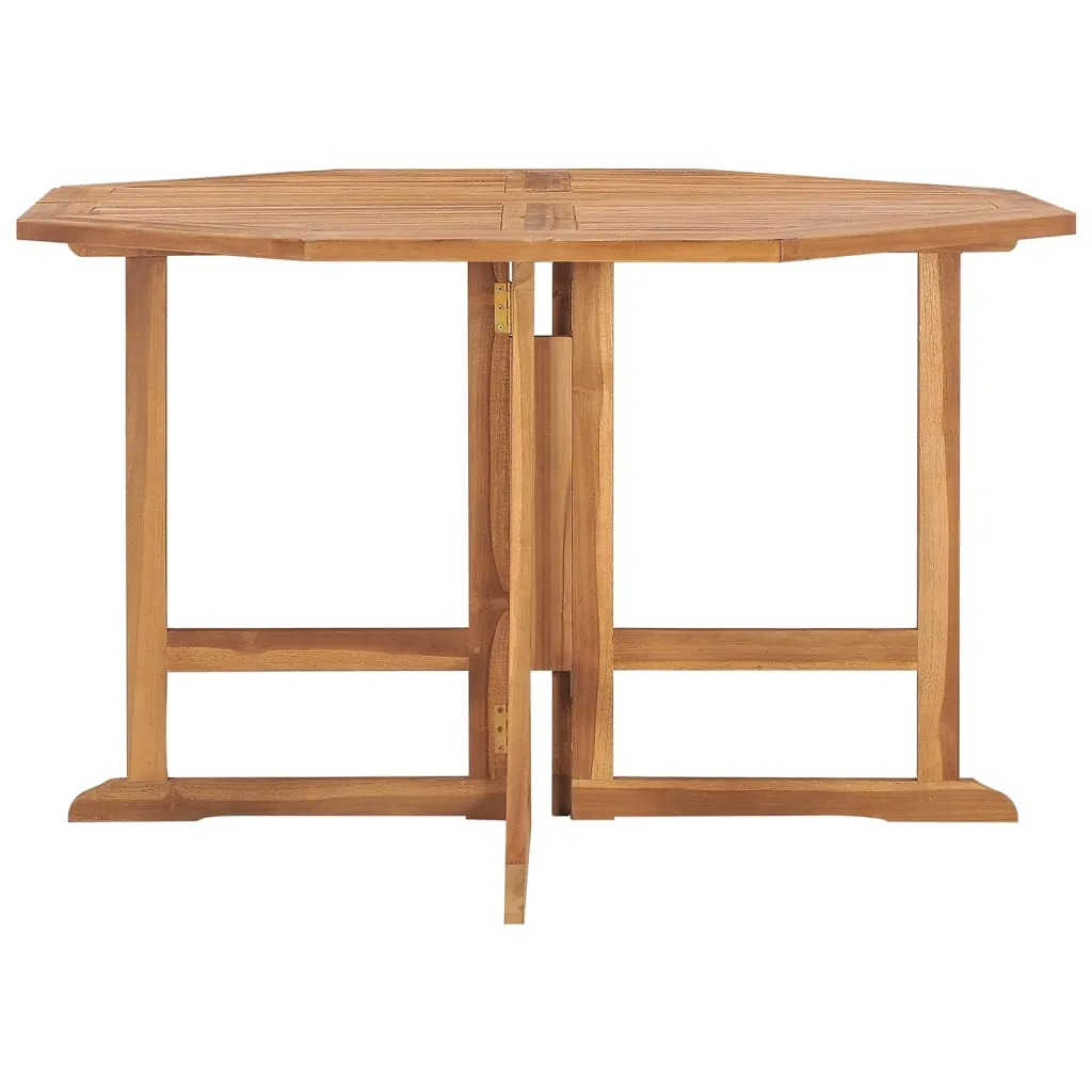 Folding Patio Dining Table 43.3"x43.3"x29.5" Solid Wood Teak