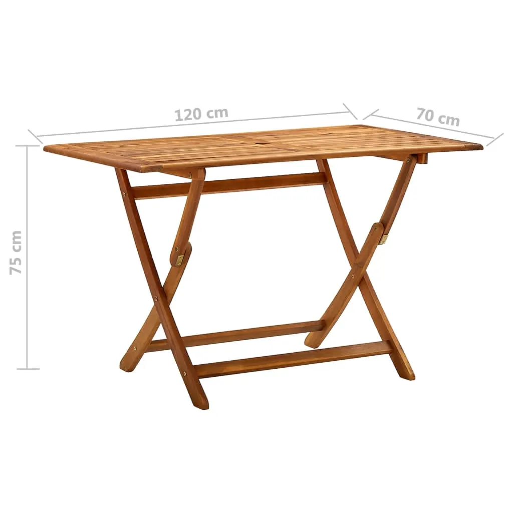 Folding Patio Table Outdoor Folding Garden Table Solid Wood Acacia