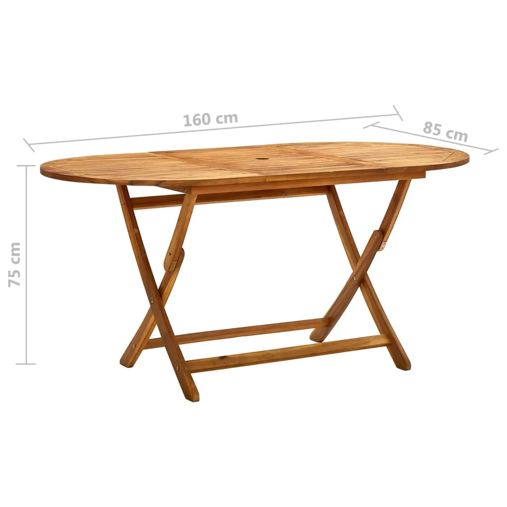 Folding Patio Table Outdoor Folding Garden Table Solid Wood Acacia