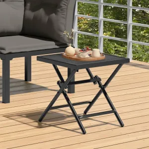 Folding Table Anthracite Steel, Outdoor Portable Side Tables for Camping, Garden, Dining, Coffee, Foldable Use