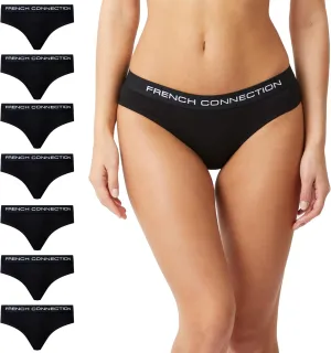 French Connection Women’s Underwear Briefs – Pack of 5, 7 – Cotton Underwear For Women – Soft and Stretchable