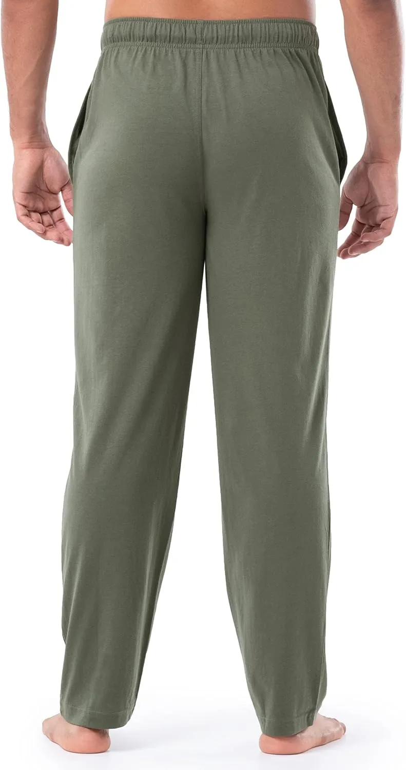 Fruit of the Loom Men's Extended Sizes Jersey Knit Sleep Pajama Lounge Pant (1 & 2 Packs)