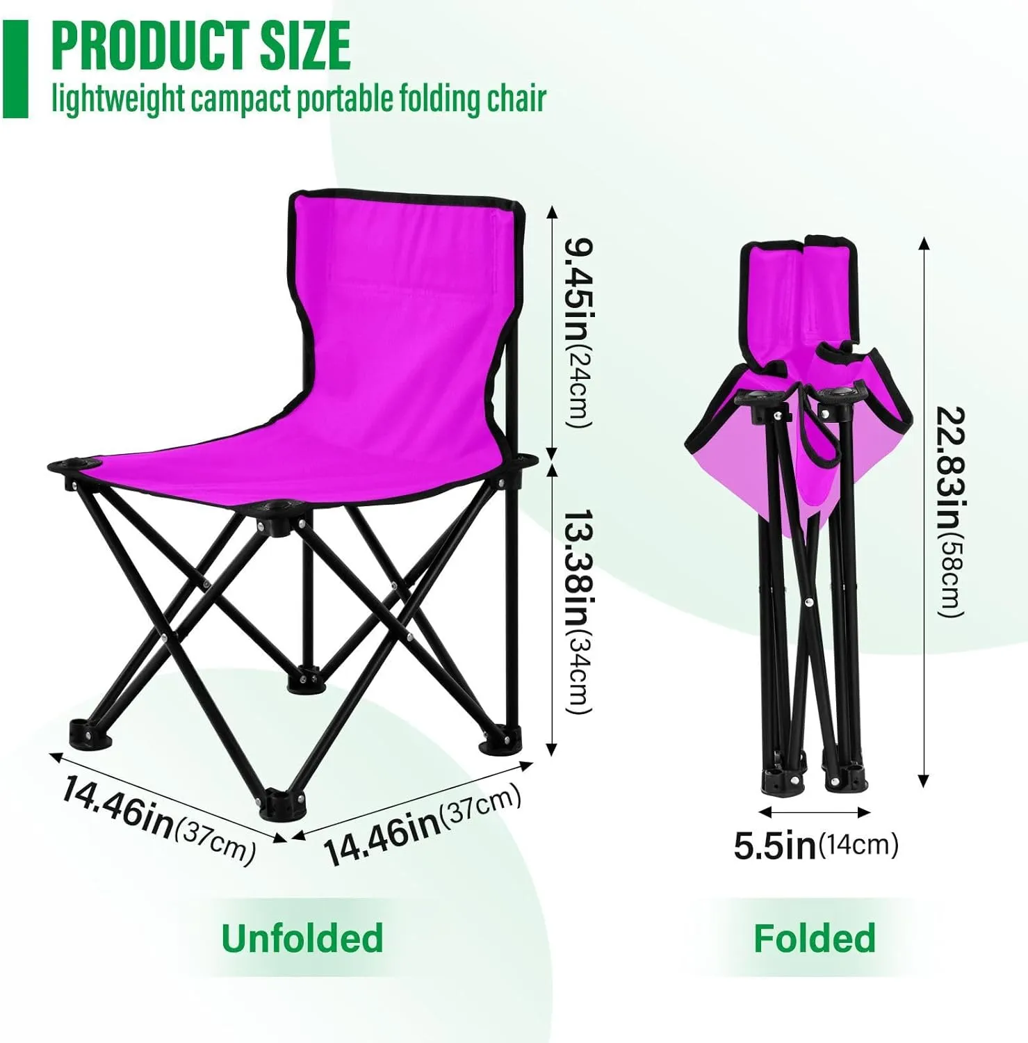 Fuchsia Camping Chair for Adults Folding Chair Outdoor Camping Chair Outdoor Chairs for Sporting Event Festival