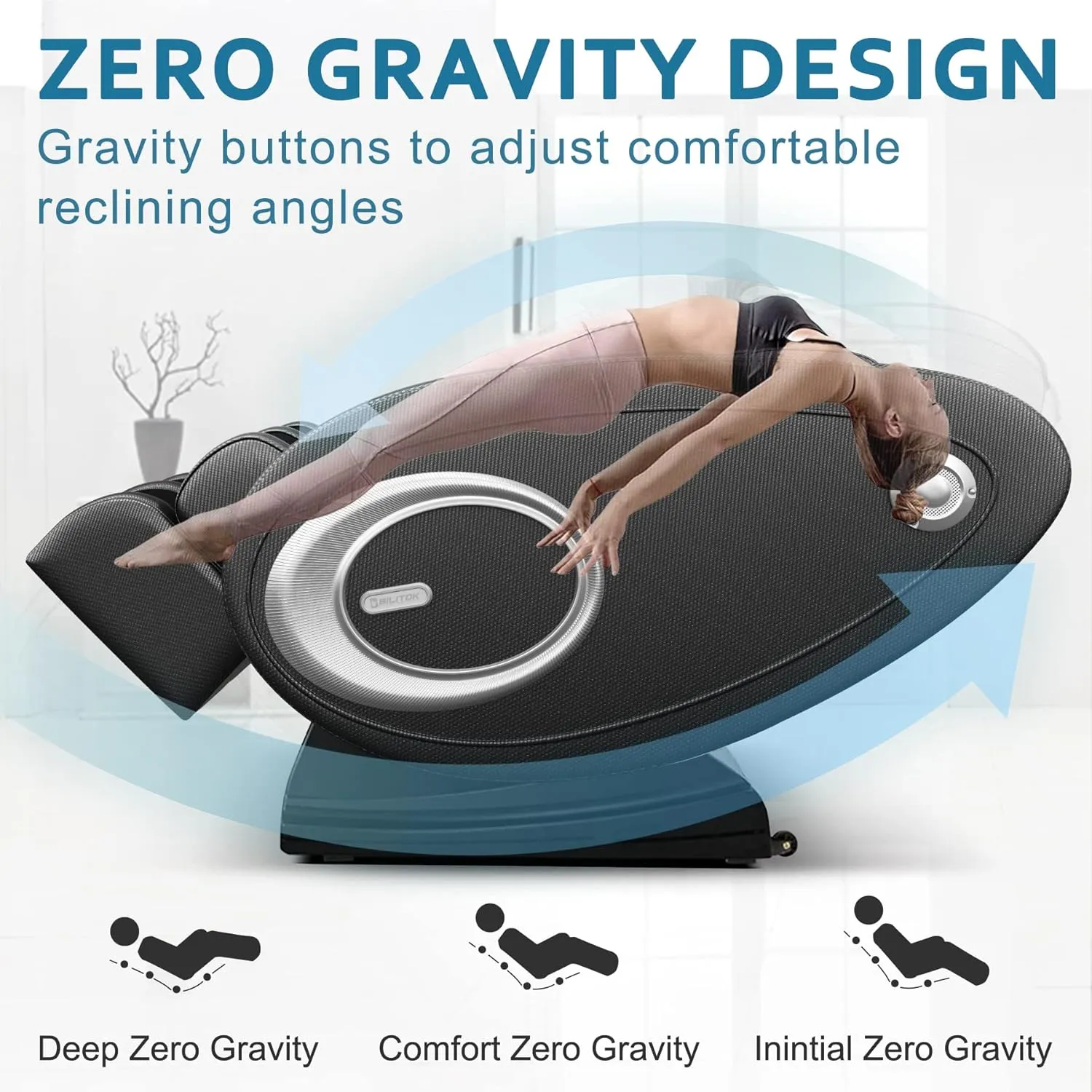 Full Body Zero Gravity Massage Chair with Heat Therapy, 5 Auto Modes, and Remote Control, Ultimate Relaxation for Back, Shoulders, Arms, HIPS, and Calves