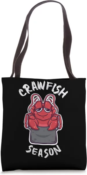 Funny Crawfish Season Kawaii Crawfish Boil Cajun Crayfish Tote Bag
