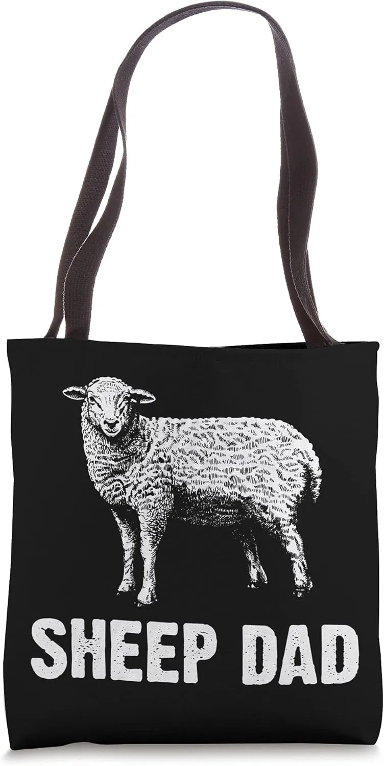 Funny Sheep Gift For Dad Father Owner Flock Livestock Animal Tote Bag
