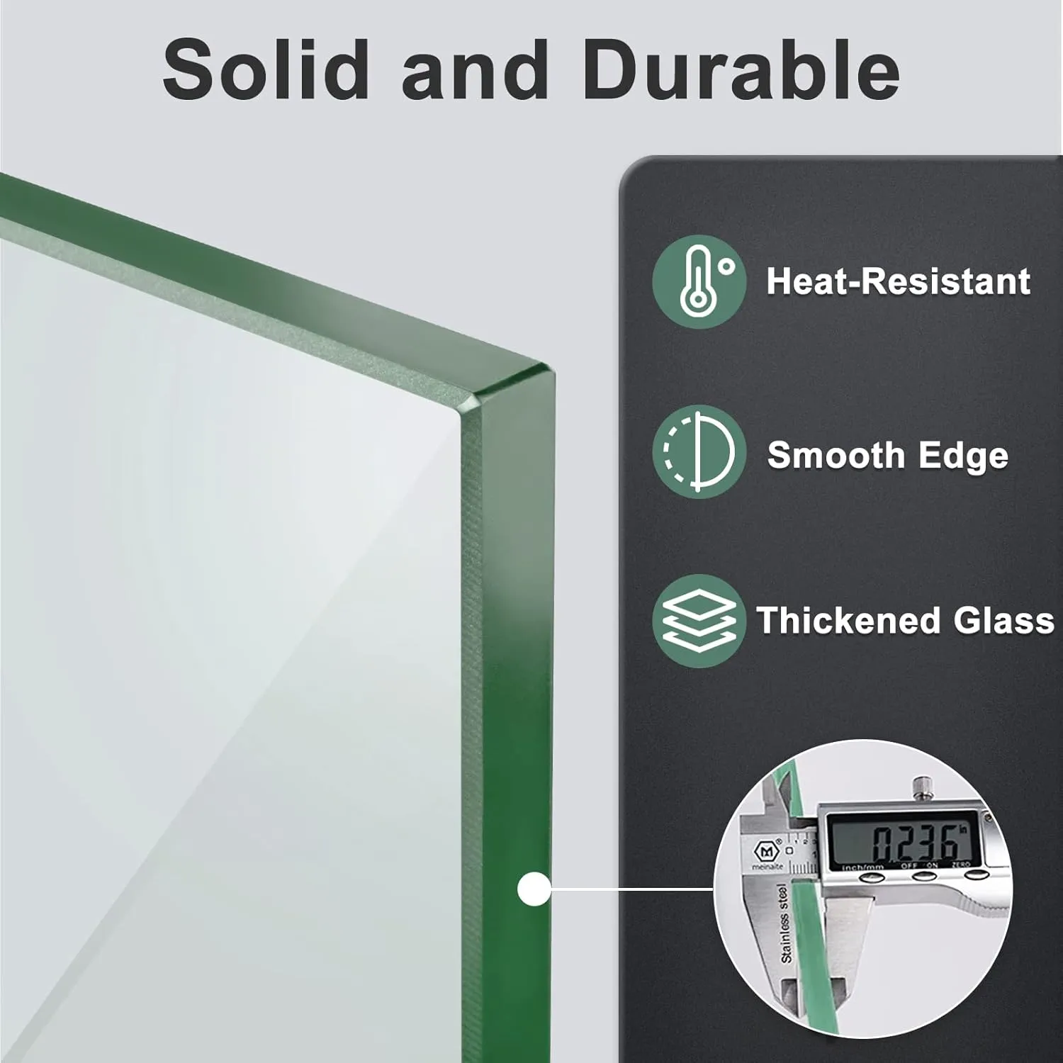GASPRO 35.5 x 15.5 Inch Glass Wind Guard for Rectangular Fire Pit Table, Thick and Sturdy Tempered Glass Panel with Hard Aluminum Corner Bracket & Rubber Feet, Easy to Assemble