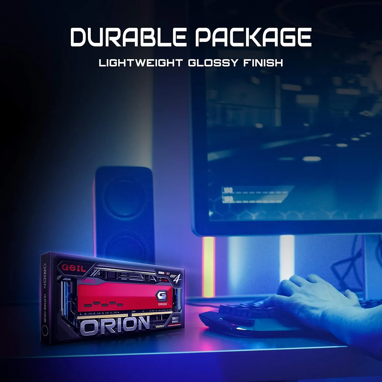 GeIL Orion DDR4 RAM, 32GB (16GBx2) 3600MHz 1.35V XMP2.0, Intel/AMD Compatible, Long DIMM High Speed Desktop Memory, Hardcore Immersive Gaming/Multimedia Content Creation/Quality Live Streaming