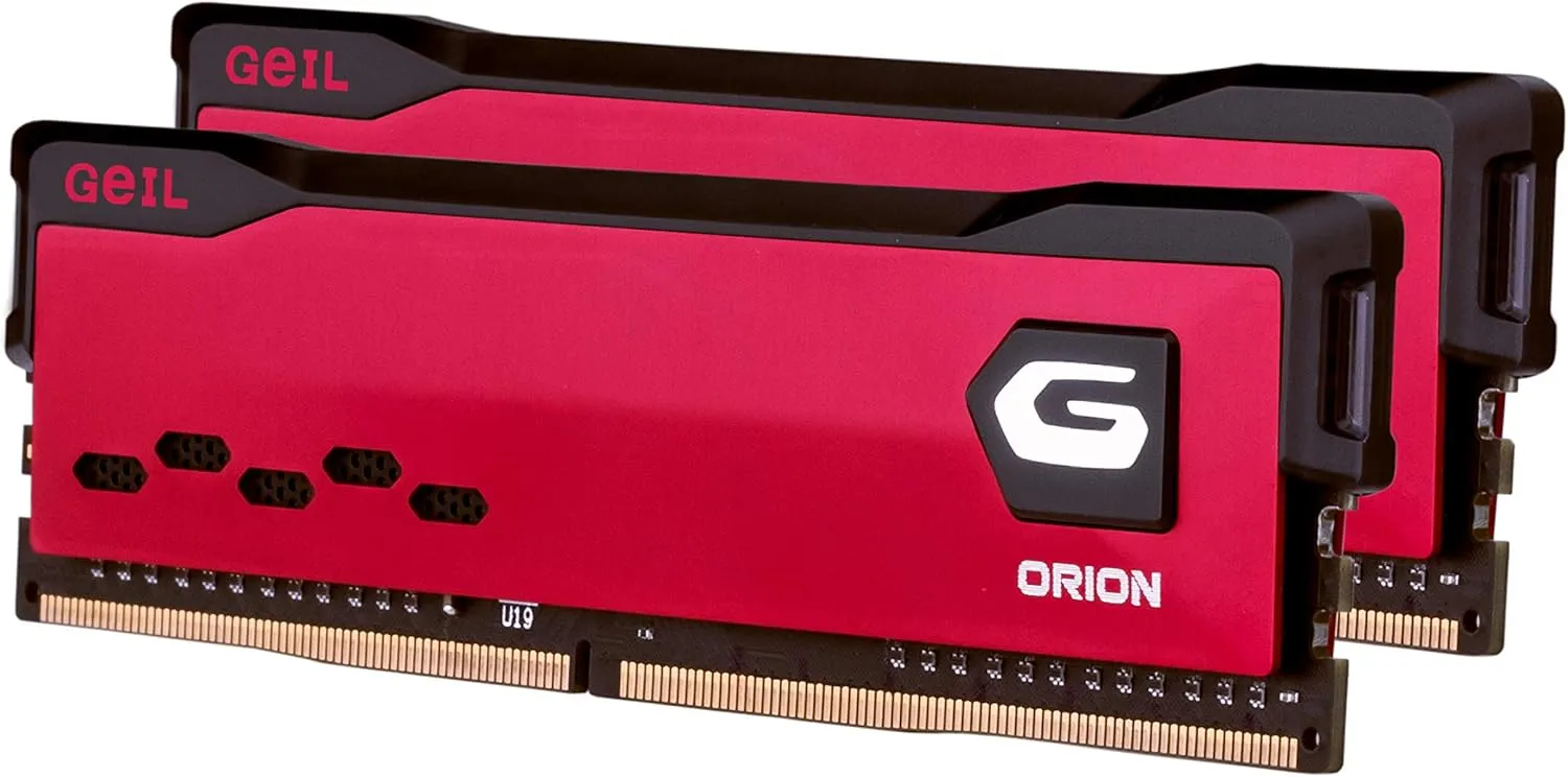 GeIL Orion DDR4 RAM, 32GB (16GBx2) 3600MHz 1.35V XMP2.0, Intel/AMD Compatible, Long DIMM High Speed Desktop Memory, Hardcore Immersive Gaming/Multimedia Content Creation/Quality Live Streaming