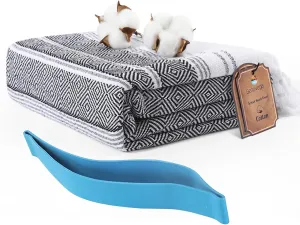 Genovega Turkish Beach Pool Towels Sand Free Packable Foldable XLarge Absorbent Quick Dry Summer Thing Items Yoga Mat Blanket Waterpark Gadgets No Cloud Repellent Anti Resistant Repels Sandfree