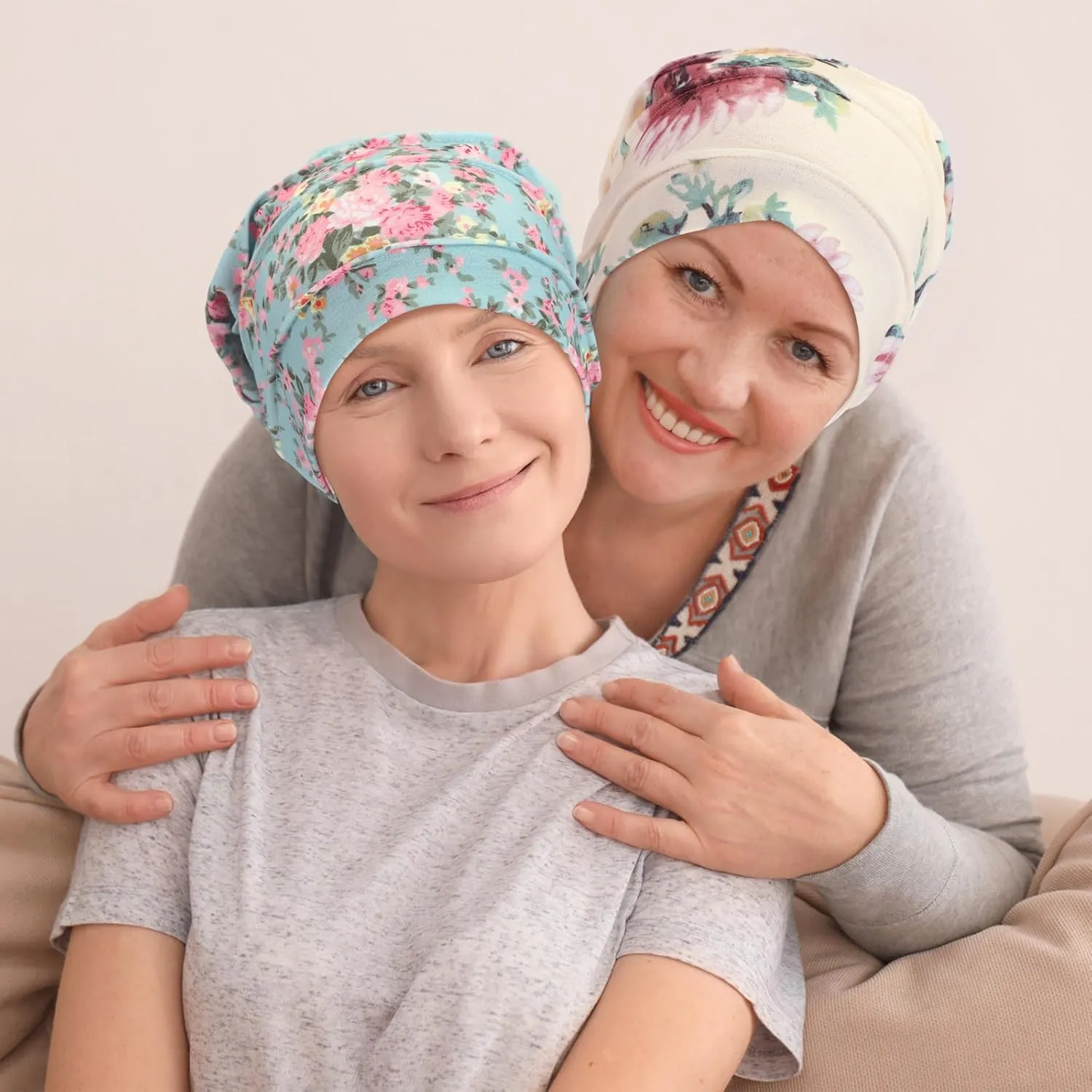 Geyoga 6 Pieces Slouchy Hair Loss Beanies Hats Soft Polyester Cancer Hat Stretchy Sleeping Cap Headwear for Women