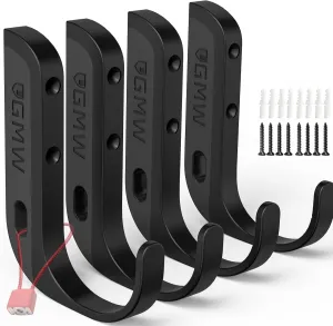 GMW Metal Gun Rack with Cable Lock Hole | Gun Rack for Rifles, Shotguns, Bows | Wall Display Hooks for Firearm Storage