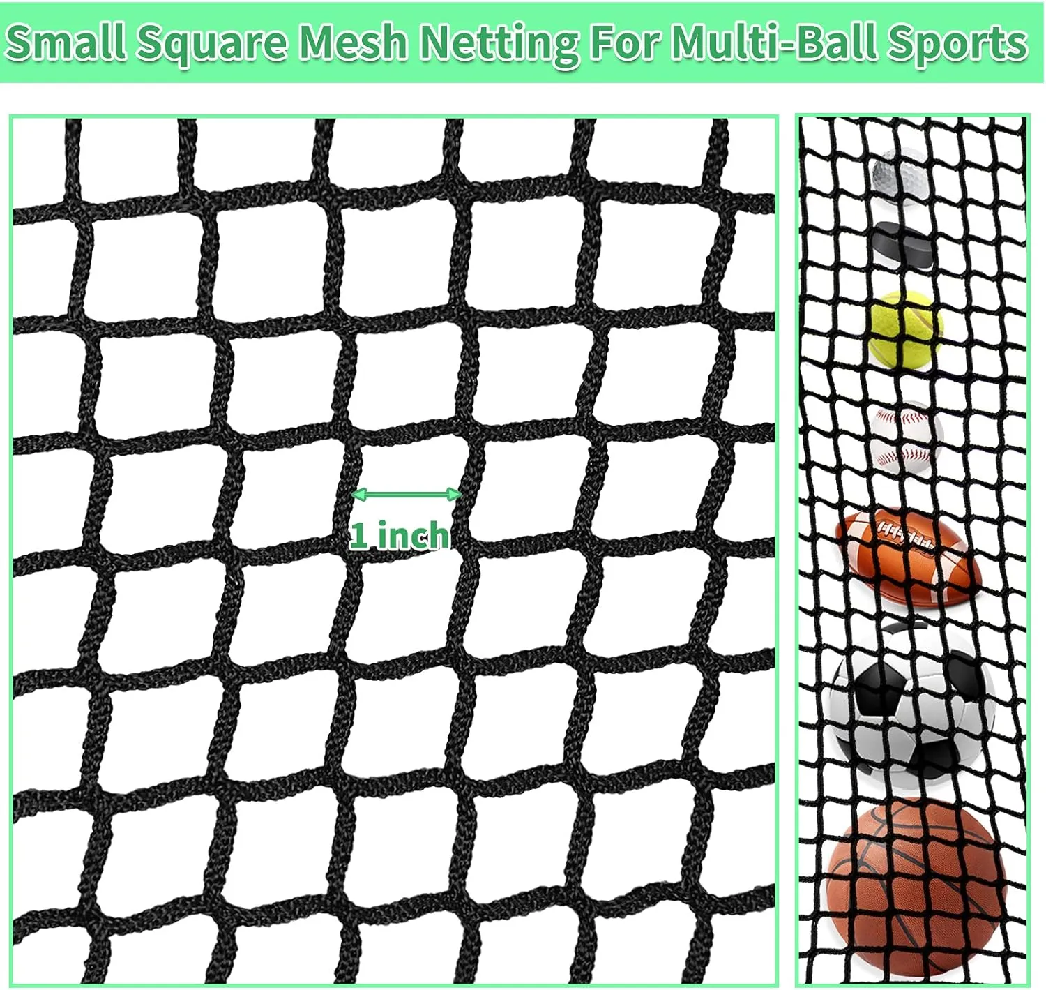 Golf Practice Net Golf Ball Hitting Netting（Net Only）, Heavy Duty Nylon Golf Sports Netting Barrier Nets 10x10ft/10x15ft/10x20ft/10x25ft/10x30ft/10x40ft