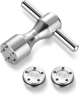 Golf Putter Weights 2pcs 5g/10g/15g/20g/25g/30g/35g/40g/45g with Wrench Kit Set Compatible with Titleist Scotty Cameron Putter Golf Accessory (2pcs 25g Wrench)