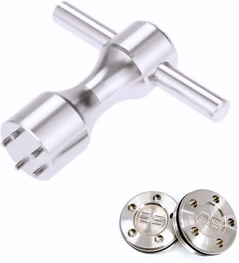 Golf Putter Weights 2pcs 5g/10g/15g/20g/25g/30g/35g/40g/45g with Wrench Kit Set Compatible with Titleist Scotty Cameron Putter Golf Accessory (2pcs 25g Wrench)