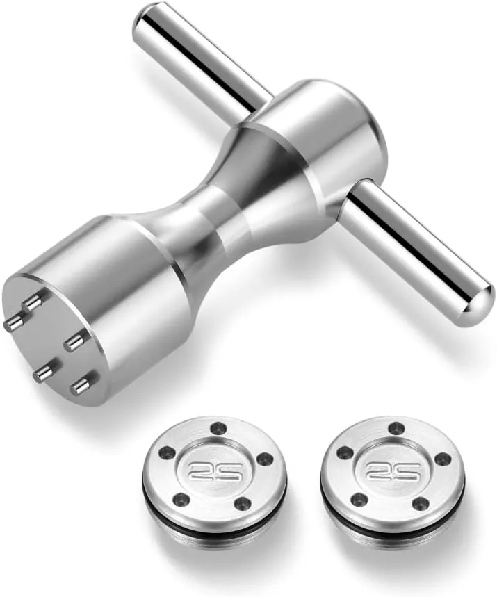 Golf Putter Weights 2pcs 5g/10g/15g/20g/25g/30g/35g/40g/45g with Wrench Kit Set Compatible with Titleist Scotty Cameron Putter Golf Accessory (2pcs 25g Wrench)