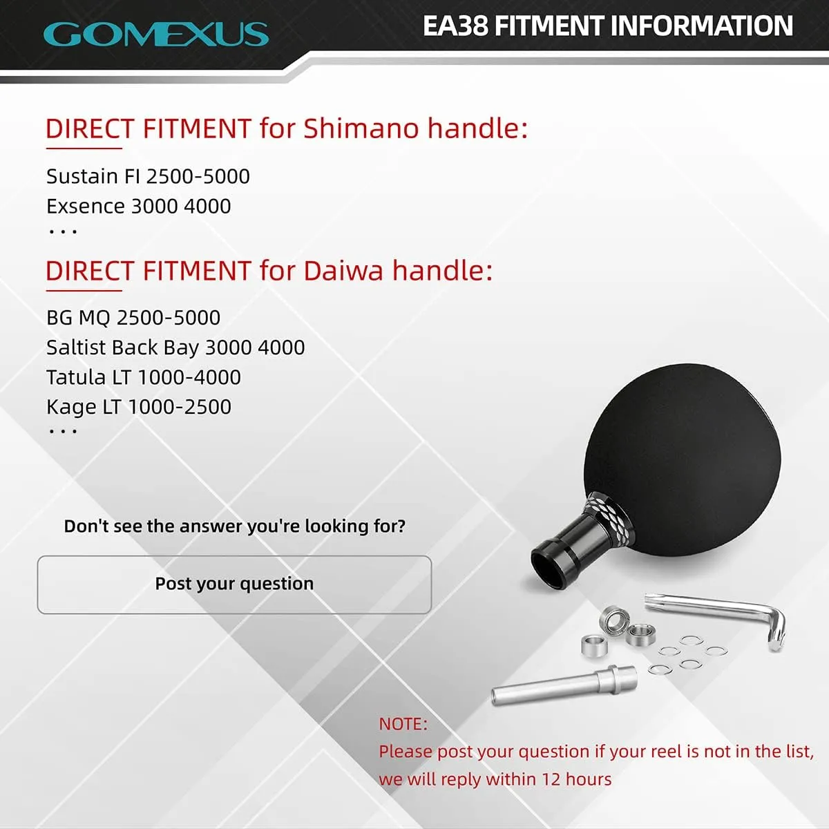 GOMEXUS Power Knob Compatible for Shimano Daiwa Spinning Reel Handle Knob