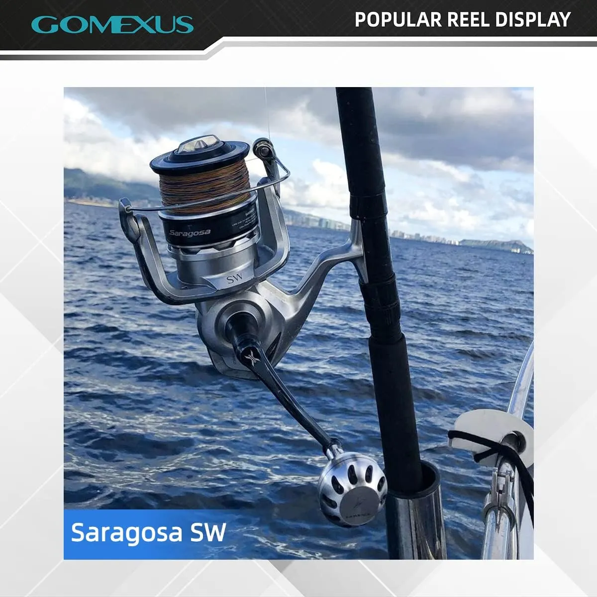 GOMEXUS Power Knob Compatible for Shimano Saltwater Spinning Reel Handle Knob 45mm