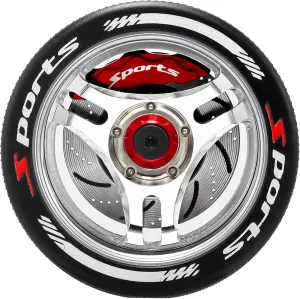 GOUPRC Upgrade Metal RC Hand Wheel Remote Control Steering Wheel with Brake Disc Brake Caliper for SANWA MT4/MT5/M12/M17 Flysky NB4Series WFLY X9Series RC Remote Control (zong) (Silvery)