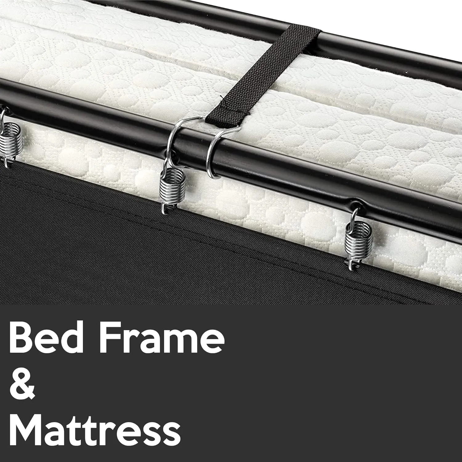 Greaton,14” Folding Bed with 3-Inch Luxurious Memory Foam Mattress, Strong and Sturdy Metal Frame, Portable Guest Bed for Easy Storage, 26-Inch, White