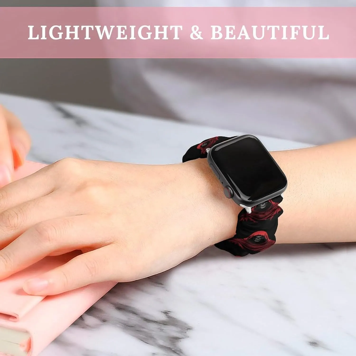 Grim Reaper Red Cloak Fashion Watch Strap Scrunchies Wristbands Compatible With IWatch Series