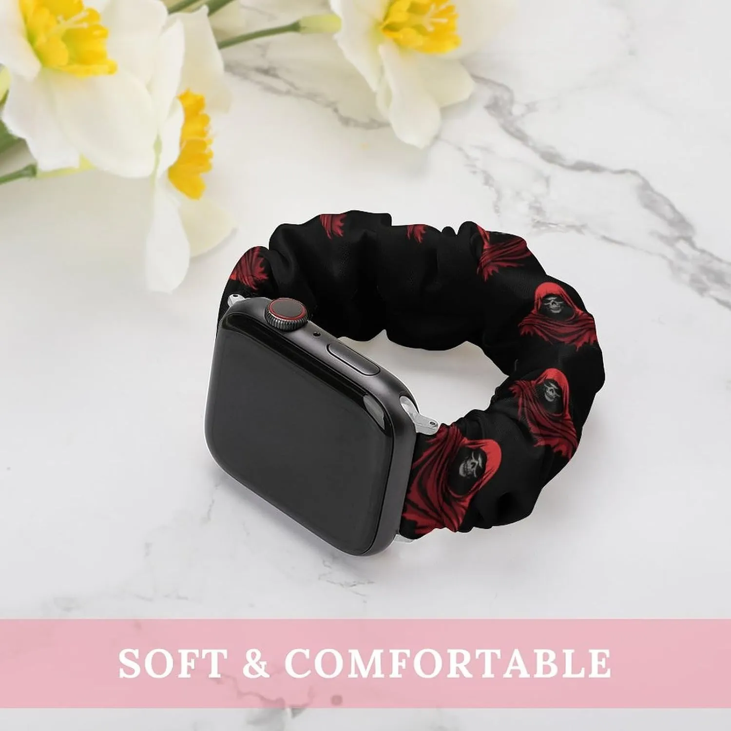 Grim Reaper Red Cloak Fashion Watch Strap Scrunchies Wristbands Compatible With IWatch Series
